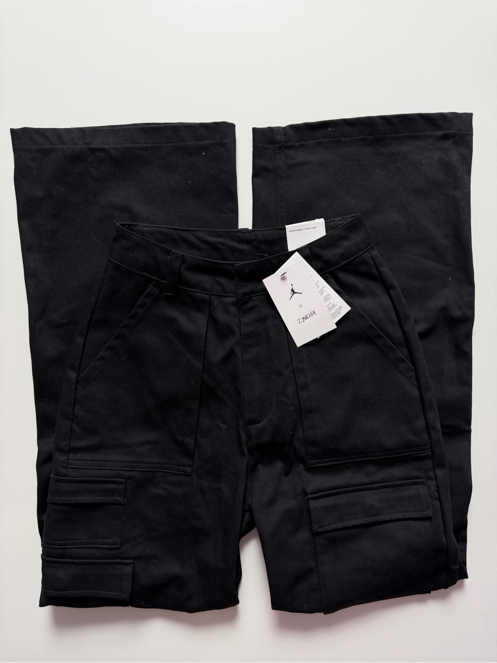 NWT Nike Air Jordan X J. Balvin Cargo Pants, Black, Size 0